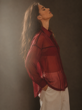 CAMASA DIN ORGANZA BURGUNDY