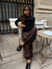 PANTALONI LARGI MARO CIOCOLATA
