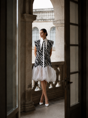 ROCHIE STATEMENT DIN TAFTA SI ORGANZA PRINT ZEBRA