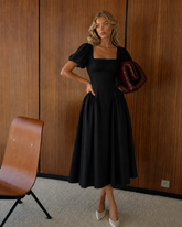 ROCHIE DIN IN MIDI NEAGRA CU MANECA