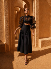 FUSTA MIDI DIN IN NEAGRA