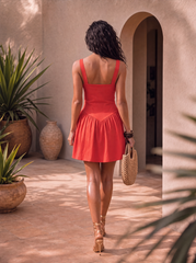ROCHIE SCURTA ROSU CORAL