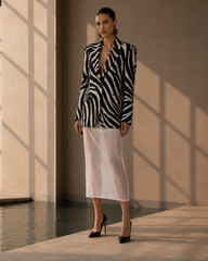 SACOU OVERSIZED PRINT ZEBRA