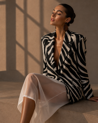 SACOU OVERSIZED PRINT ZEBRA