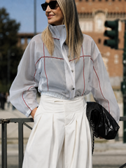 JACHETA BOMBER DIN ORGANZA GRI