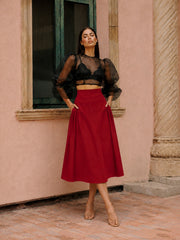FUSTA MIDI DIN IN ROSIE