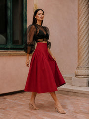 FUSTA MIDI DIN IN ROSIE