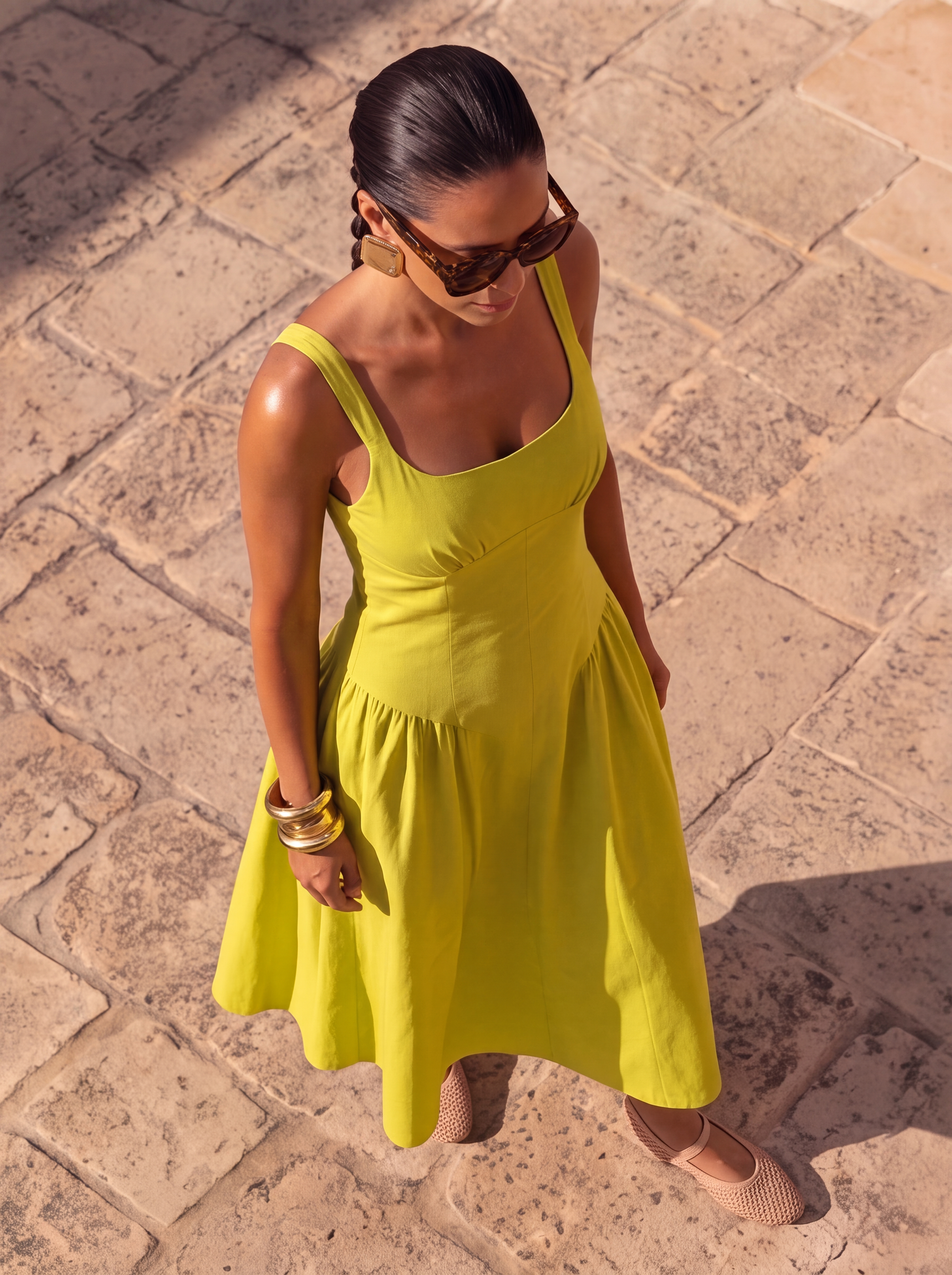 ROCHIE MIDI GALBEN LIME
