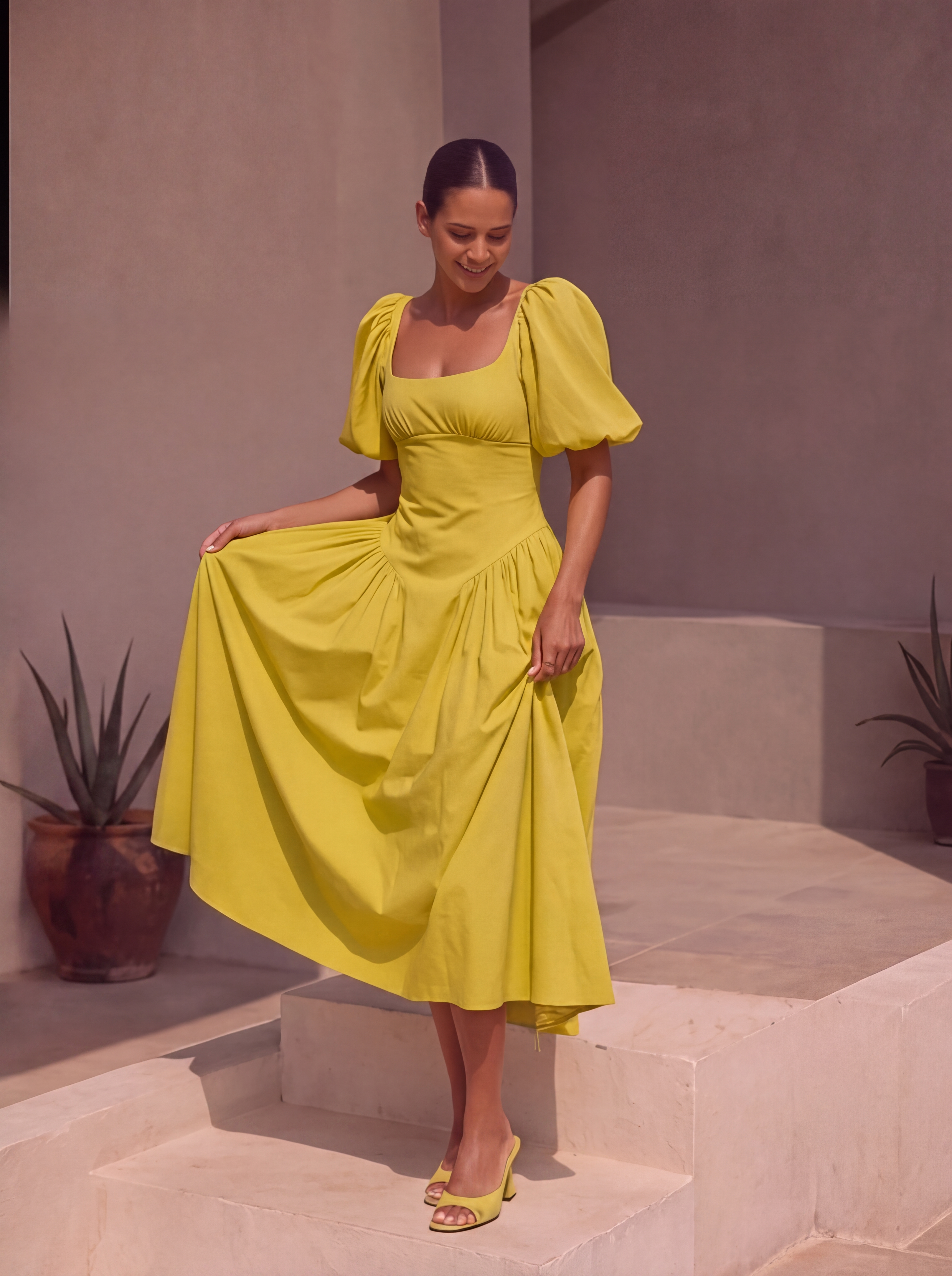 ROCHIE MIDI GALBEN LIME